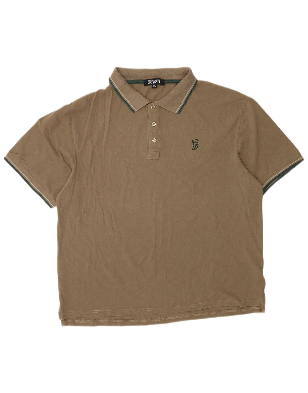 TRUSSARDI Herren Poloshirt 3XL Braun Baumwolle