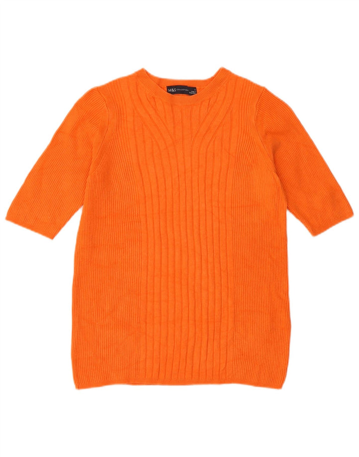 Marks & Spencer Damen-Pullover mit Rundhalsausschnitt, Gr. 12, mittelorange