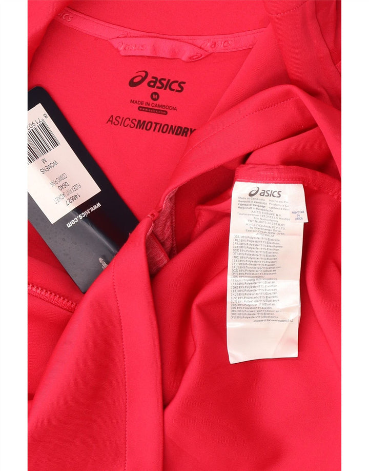 Asics Damen-Trainingsanzug-Top-Jacke UK 12 Mittelrosa gepunktetes Polyester