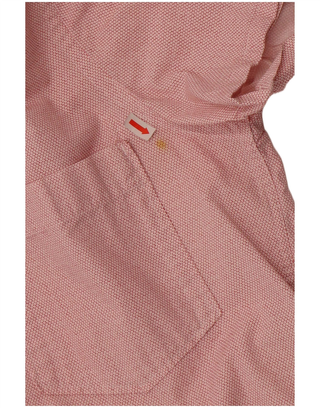 Tommy Hilfiger Herren Kurzarm-Slim-Fit-Hemd aus mittelrot gepunkteter Baumwolle