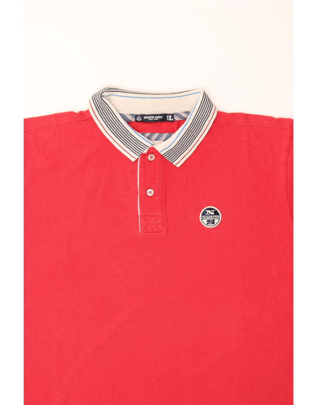 NORTH SAILS Mens Polo Shirt Large Red Vintage North Sails and Second-Hand North Sails from Messina Hembry 