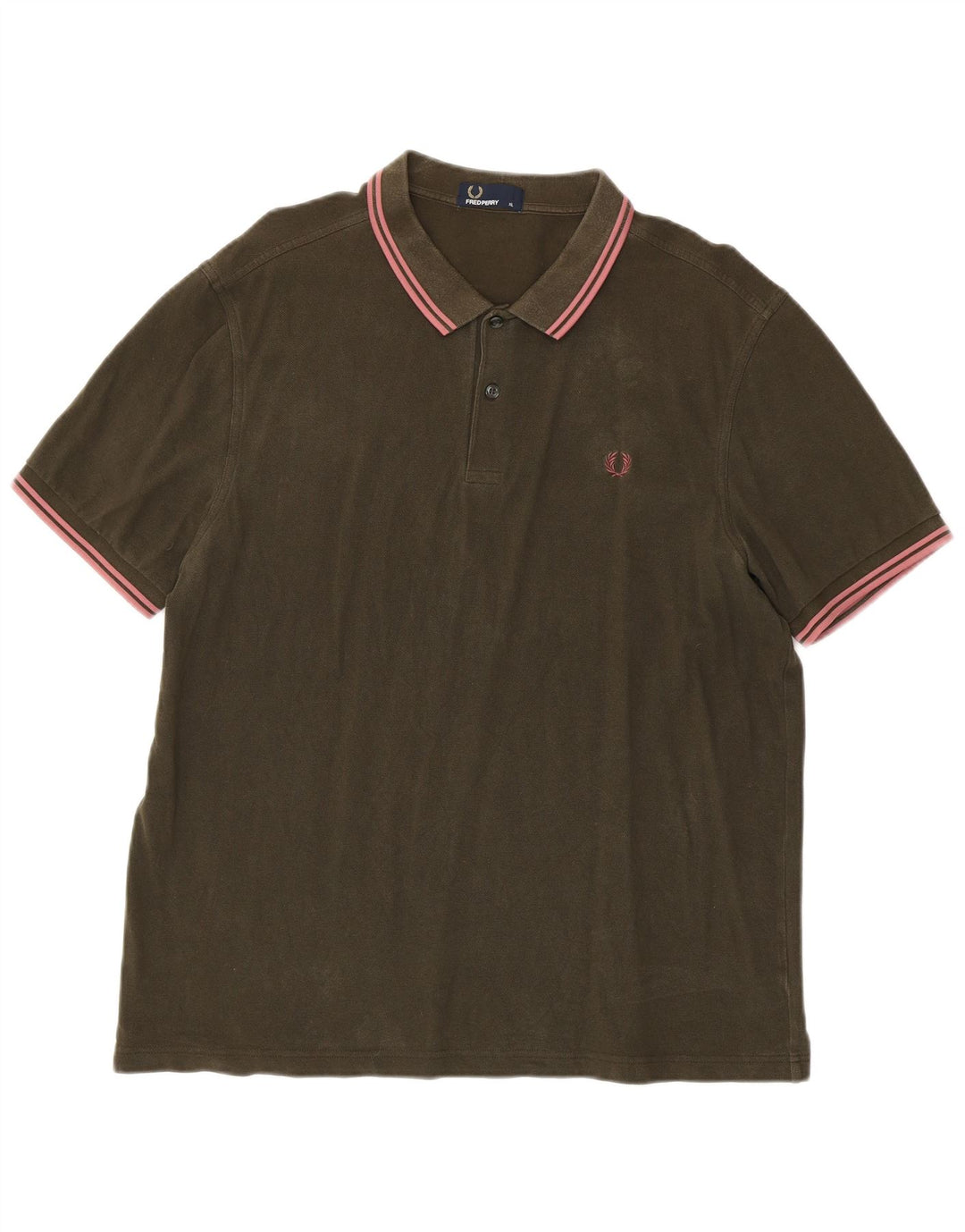 Fred Perry Herren Poloshirt XL Khaki Baumwolle