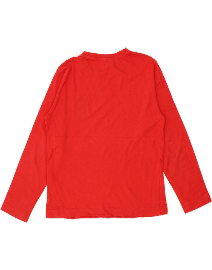 DIADORA Boys Graphic Top Long Sleeve 9-10 Years Large Red Cotton Vintage Diadora and Second-Hand Diadora from Messina Hembry 
