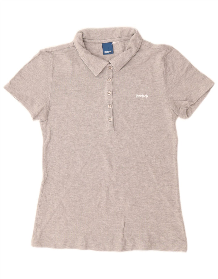 REEBOK Damen Poloshirt UK 8 Small Grau