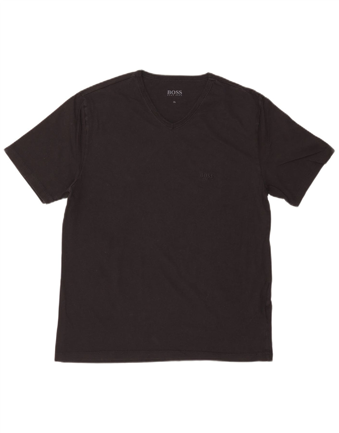 HUGO BOSS Damen T-Shirt Top UK 18 XL Schwarz Baumwolle