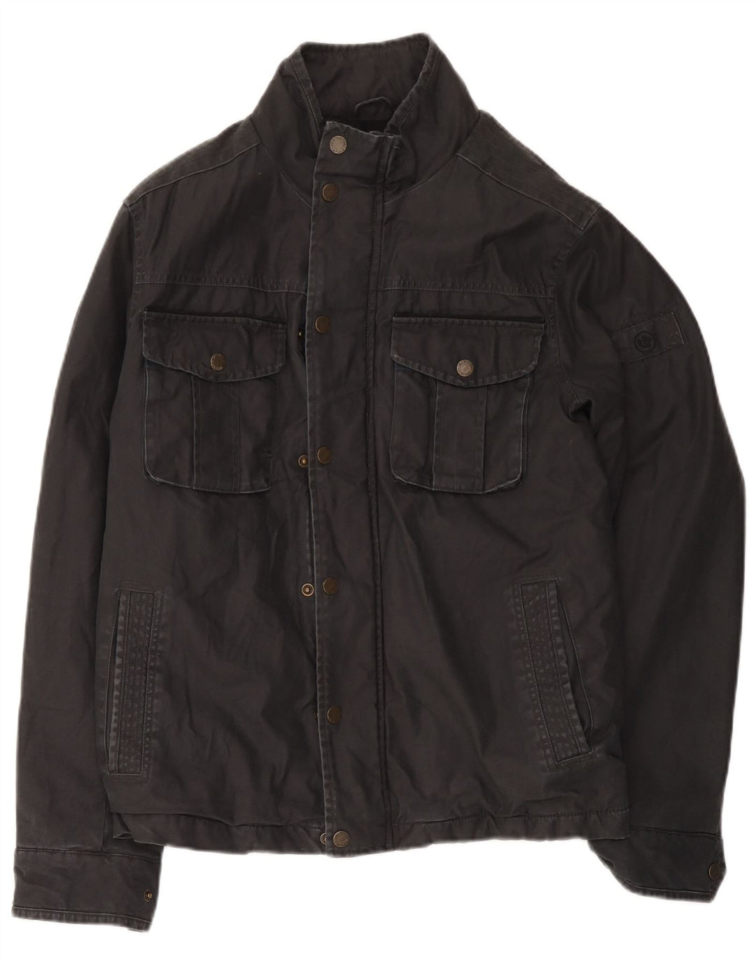Fat Face Herren-Windbreaker-Jacke, UK 38, mittelgraue Baumwolle