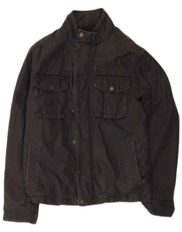 Fat Face Herren-Windbreaker-Jacke, UK 38, mittelgraue Baumwolle