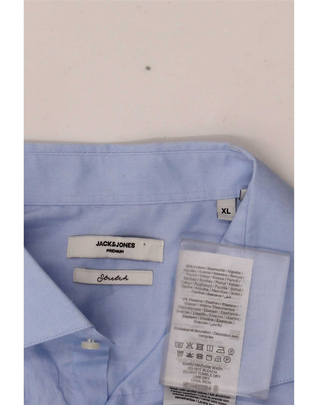 Jack & Jones Herrenhemd XL, blaue Baumwolle