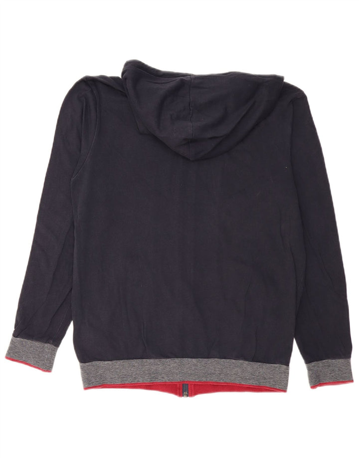 HUGO BOSS Herren-Kapuzenpullover mit Reißverschluss, Größe S, marineblaue Baumwolle