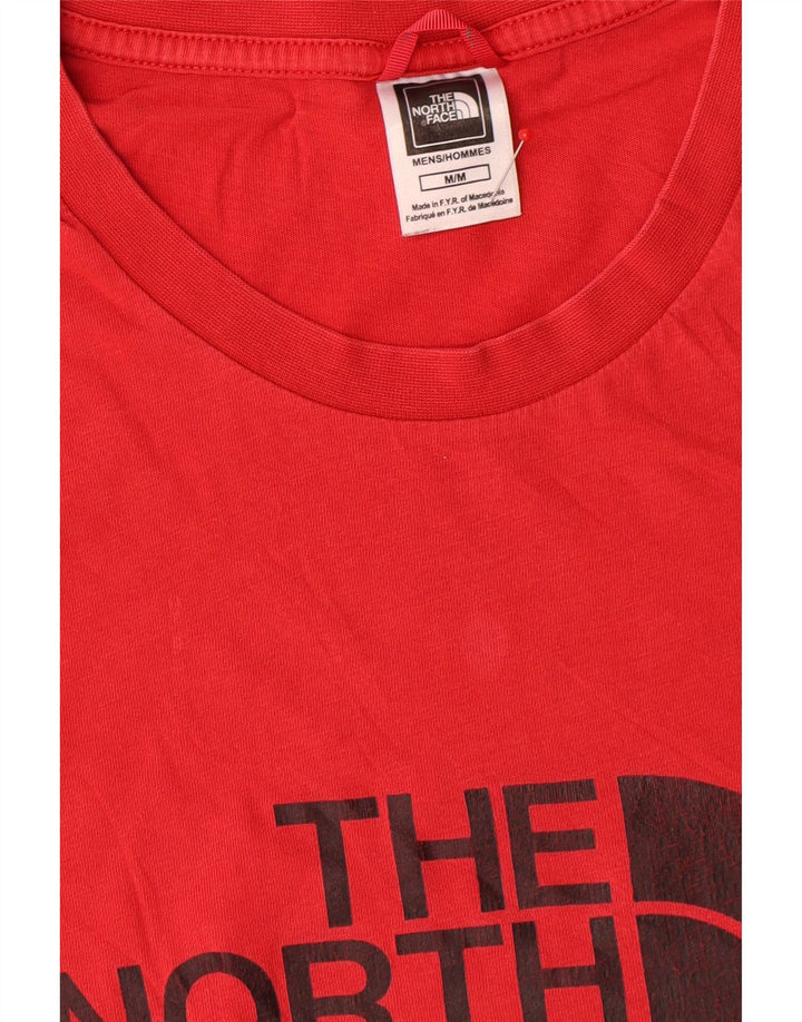 The North Face Herren-T-Shirt mit Grafik, mittelrote Baumwolle