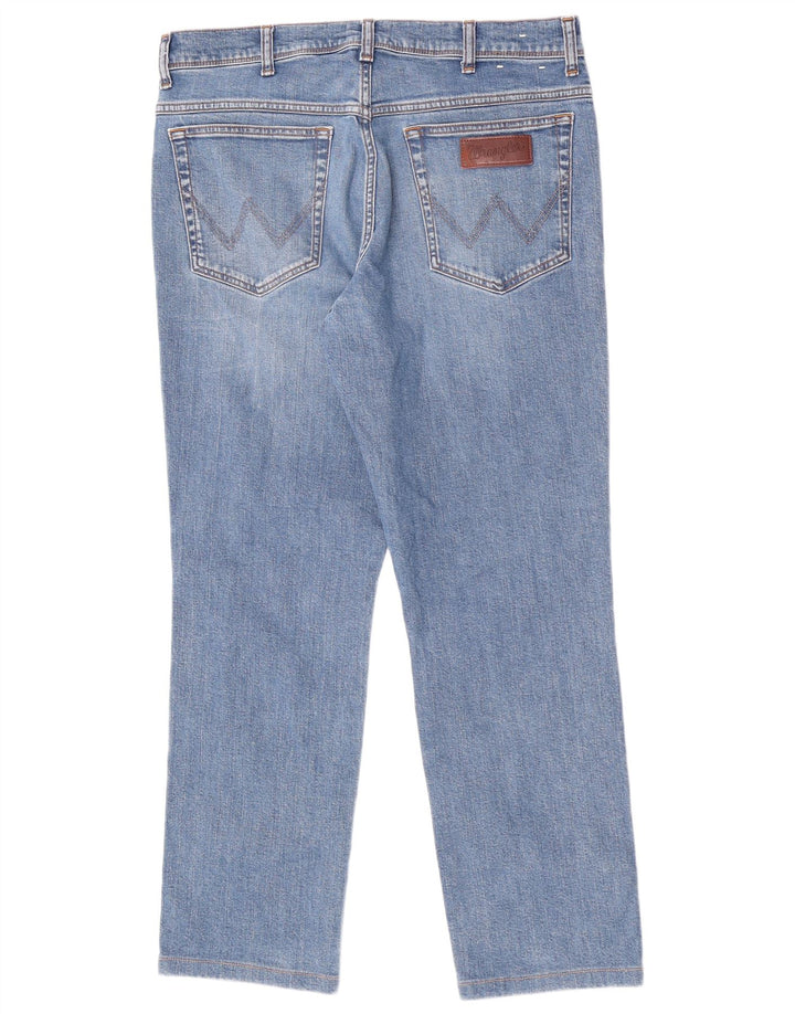 Wrangler Herren Texas Slim Jeans W35 L29 Blaue Baumwolle