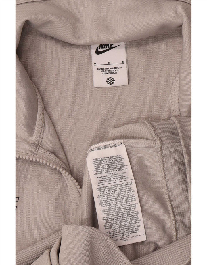 Nike Herren-Trainingsanzugoberjacke aus mittelgrauem Colourblock-Polyester