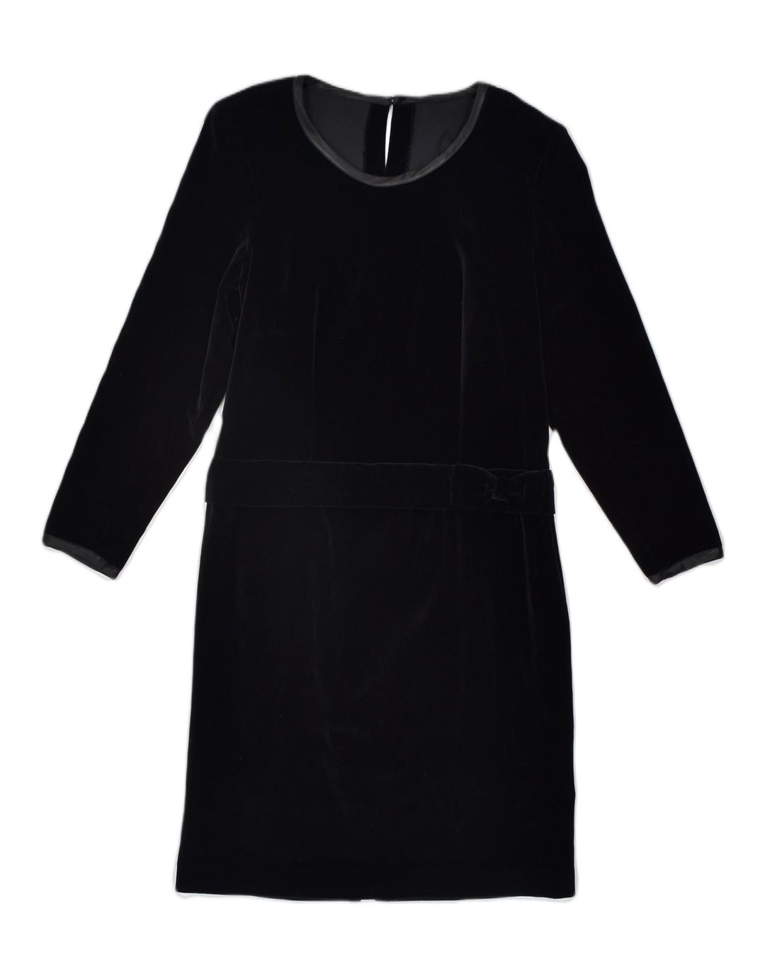 VINTAGE Womens Long Sleeve Basic Dress UK 10 Small Black | Vintage | Thrift | Second-Hand | Used Clothing | Messina Hembry 