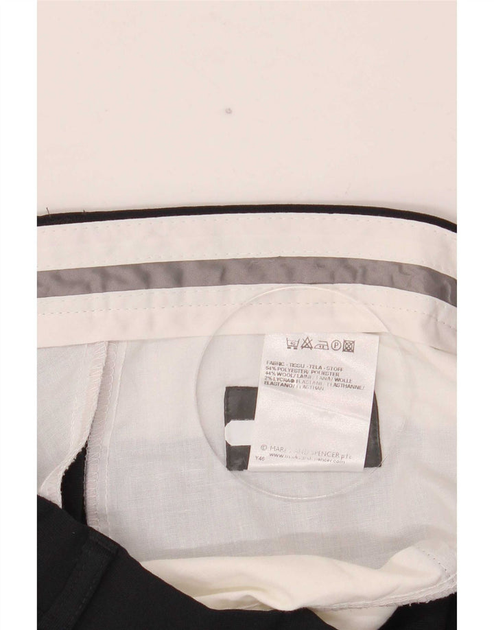 Marks & Spencer Herren-Anzughose mit Pegged-Anzug, W34, L29, marineblaues Polyester