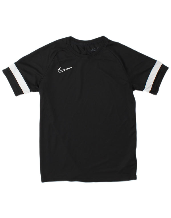 Nike Dri Fit T-Shirt für Jungen, 13–14 Jahre, XL, schwarzes Colourblock-Polyester