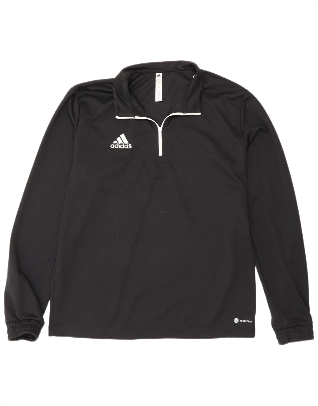 Adidas Herren-Oberteil mit Reißverschluss, langärmlig, groß, schwarz, Polyester, Sport