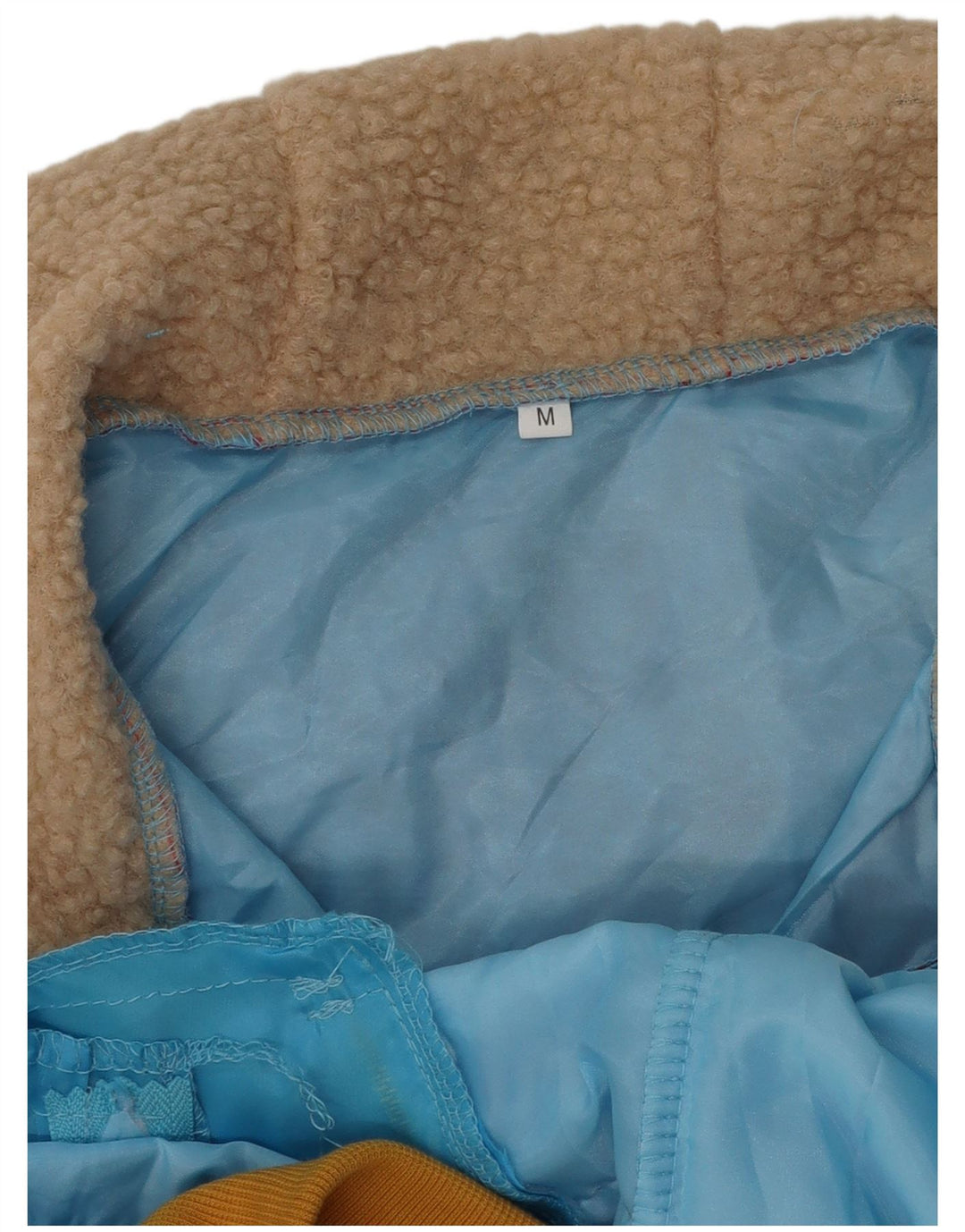 Vintage Damen-Windbreakerjacke mit Kapuze, UK 14, mittelblau, Farbblock