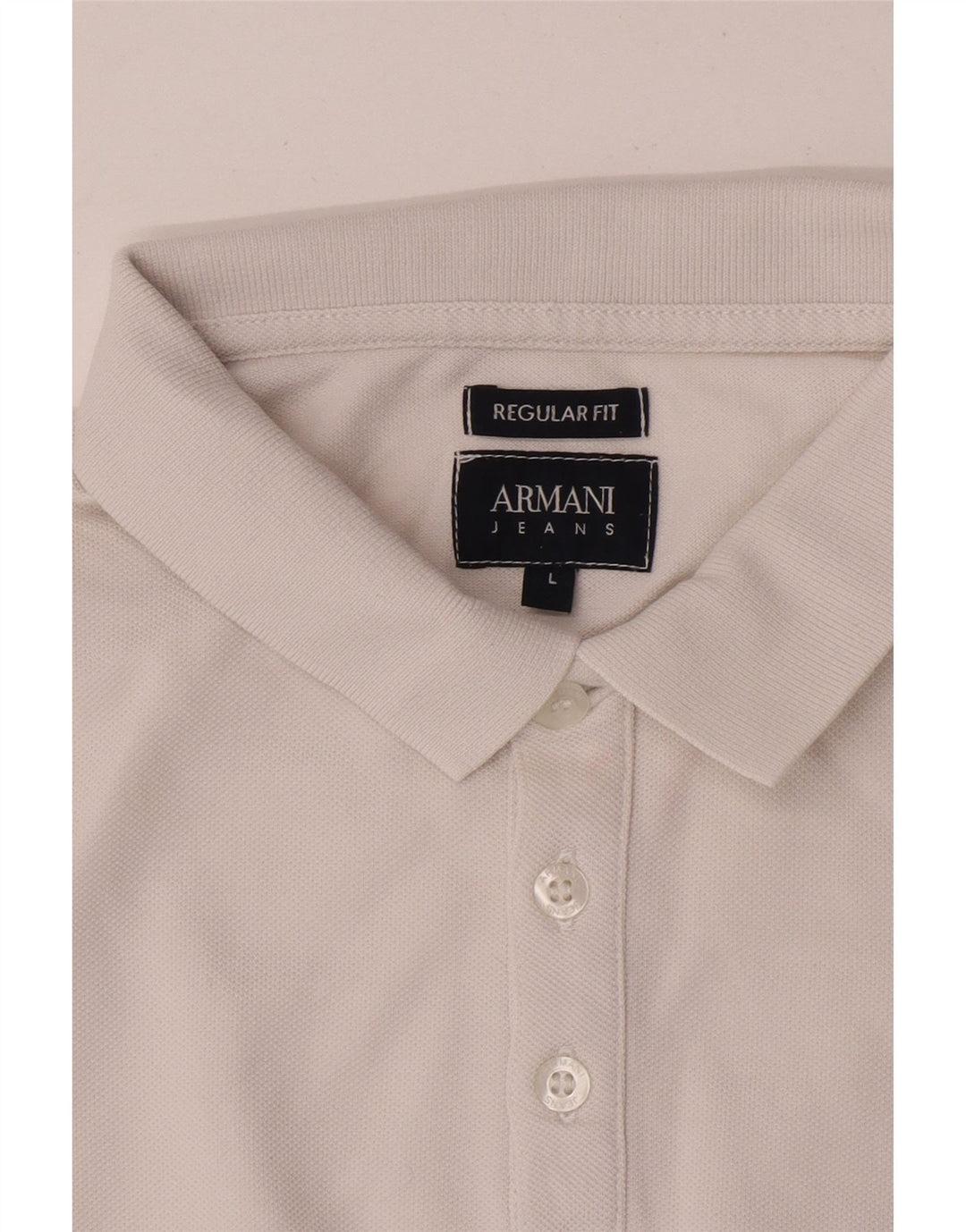 Armani Jeans Poloshirt für Jungen, reguläre Passform, 15–16 Jahre, Größe L, Weiß