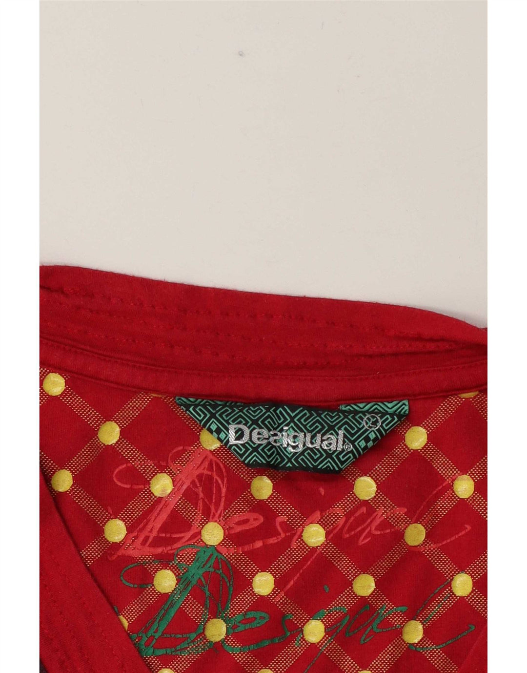 Desigual Womens Graphic Top Langarm UK 14 Large Mehrfarbig Geometrisch