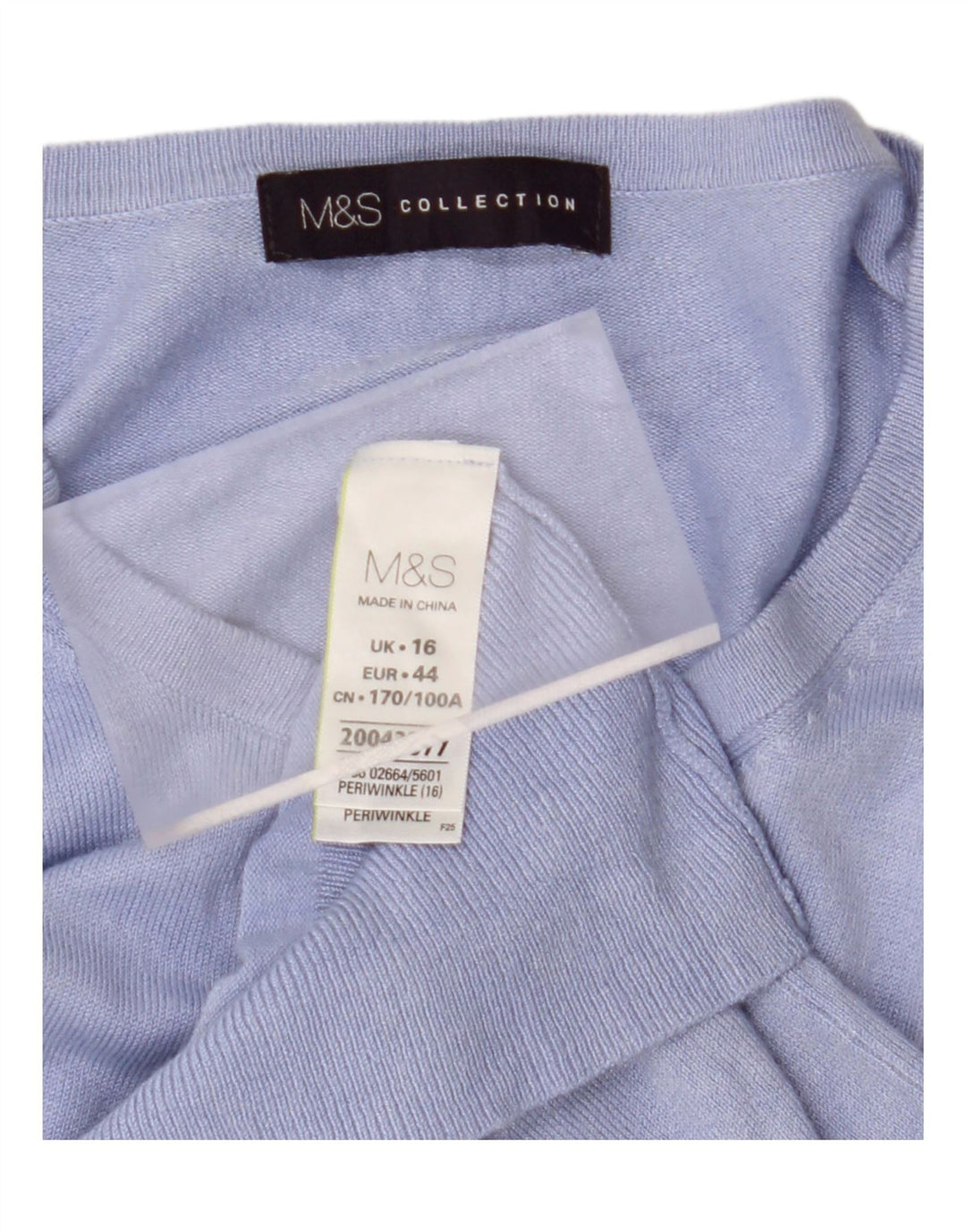 MARKS & SPENCER Womens Cardigan Sweater UK 16 Large Blue Viscose Vintage Marks & Spencer and Second-Hand Marks & Spencer from Messina Hembry 
