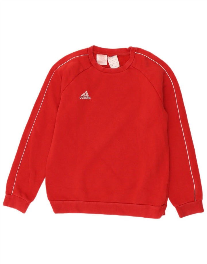 Adidas Jungen Sweatshirt Pullover 11-12 Jahre rote Baumwolle