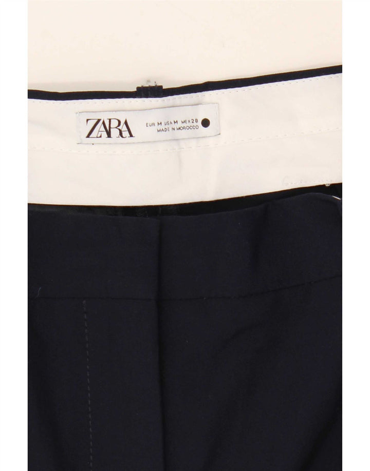 Zara Damen Chino-Hose mit Pegged, Größe M, W30, L26, Marineblau