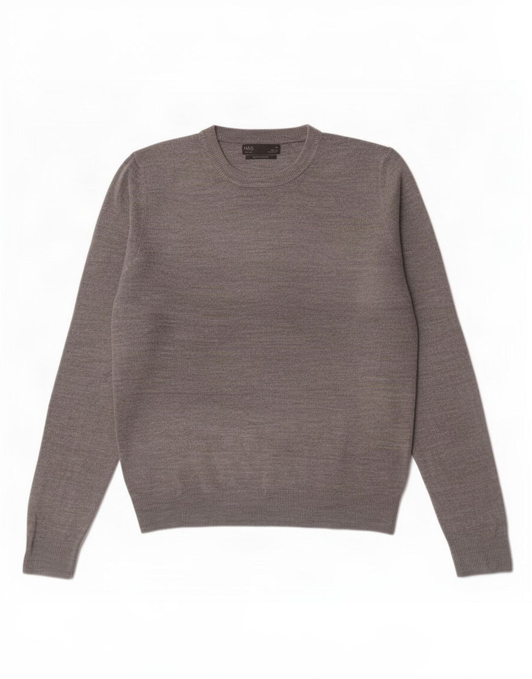 Marks & Spencer Herren-Pullover mit U-Boot-Ausschnitt, mittelgraues Acryl