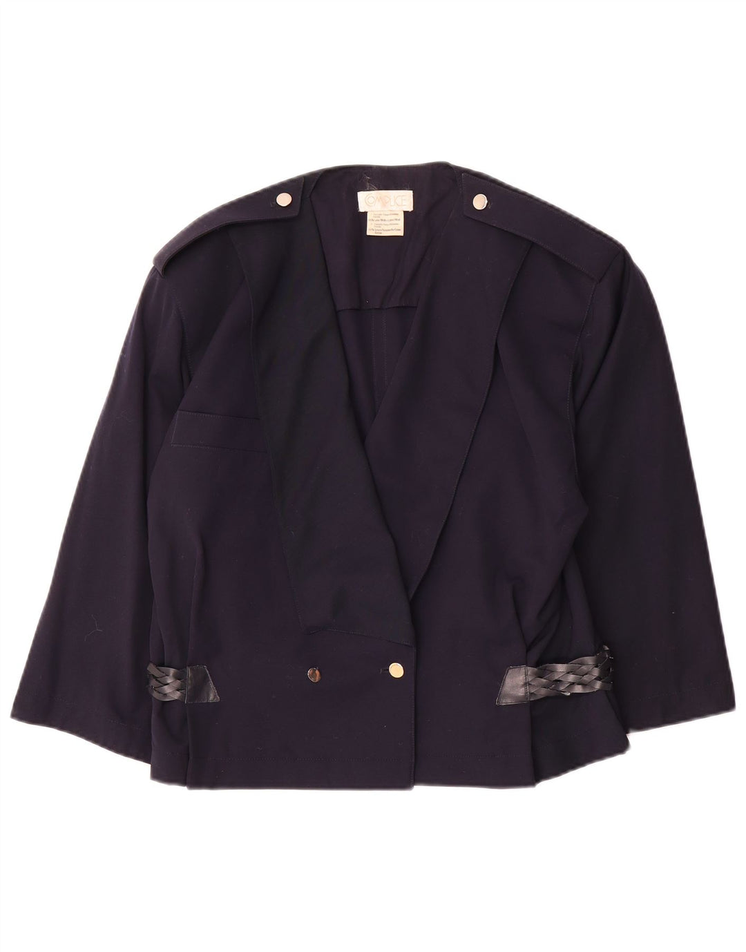 Complice Damen-Blazerjacke im Militär-Stil mit 3/4-Ärmeln, EU 40, mittleres Marineblau