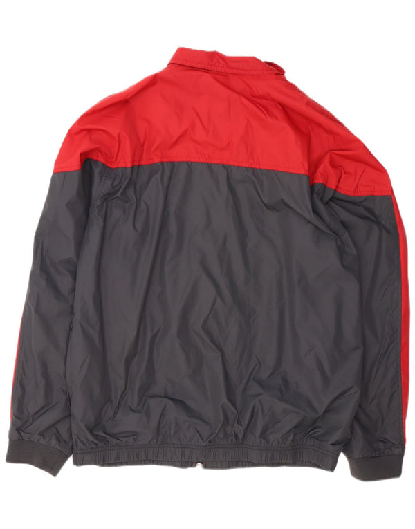 Nike Herren Regenjacke UK 40 Large Grau Colourblock Nylon