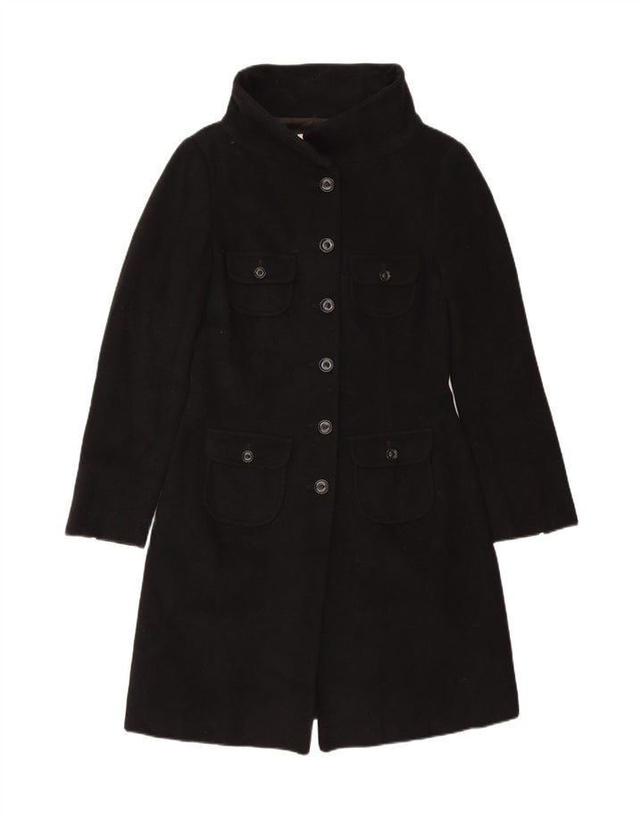 ZARA Womens Overcoat UK 10 Small Black Wool Vintage Zara and Second-Hand Zara from Messina Hembry 