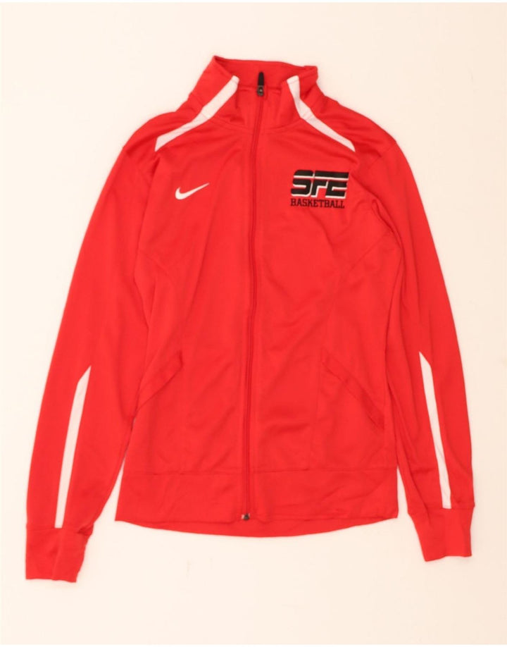 NIKE Mens Graphic Tracksuit Top Jacket Small Red Polyester Vintage Nike and Second-Hand Nike from Messina Hembry 