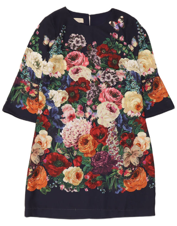 Hobbs Damen-Etuikleid mit 3/4-Ärmeln, Größe M, mehrfarbig, Blumenmuster