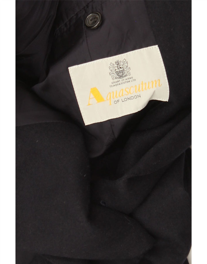 Aquascutum Herren-Zweireiher-Blazerjacke, Größe S, Marineblau, Größe 36