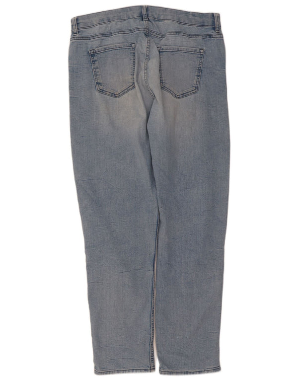 Marks & Spencer Damen Slim Jeans UK 14 Large W34 L30 Blaue Baumwolle