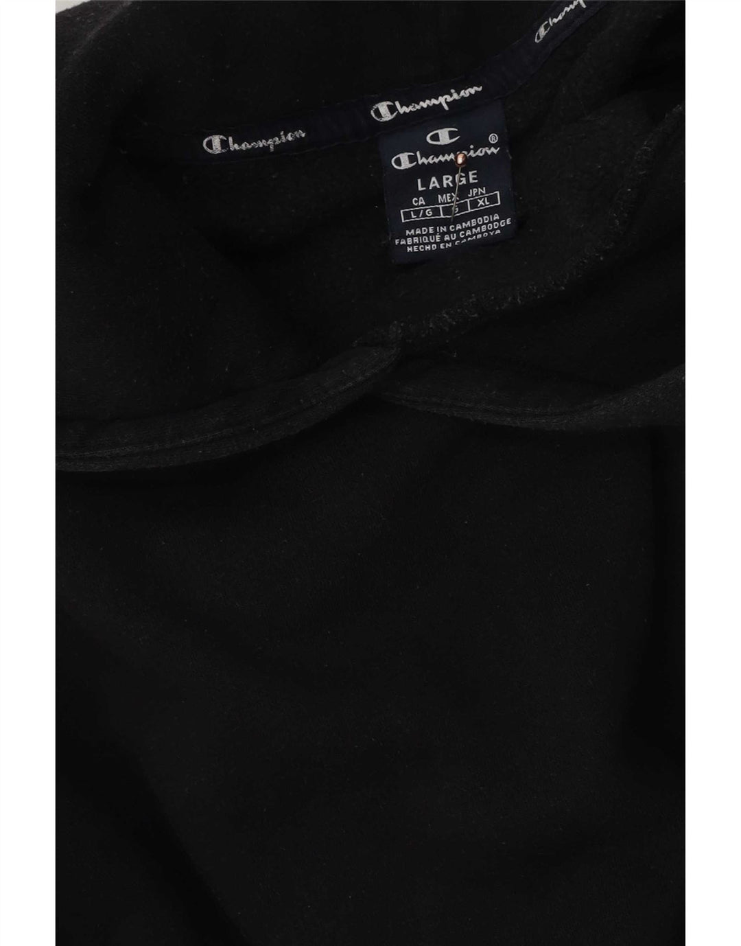 Champion Herren Kapuzenpullover, Größe L, Schwarz
