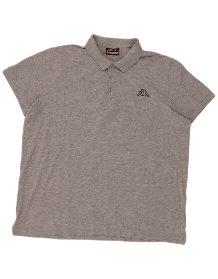 KAPPA Herren Poloshirt 3XL Grau Baumwolle