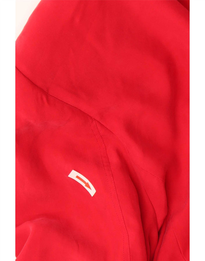 Vintage Damen 2-Knopf-Blazerjacke UK 14 Große rote Seide