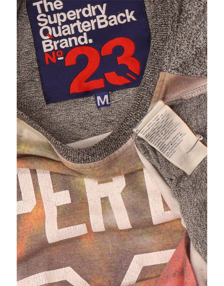 Superdry Herren Grafik-T-Shirt-Oberteil aus mittelgrauer Baumwolle