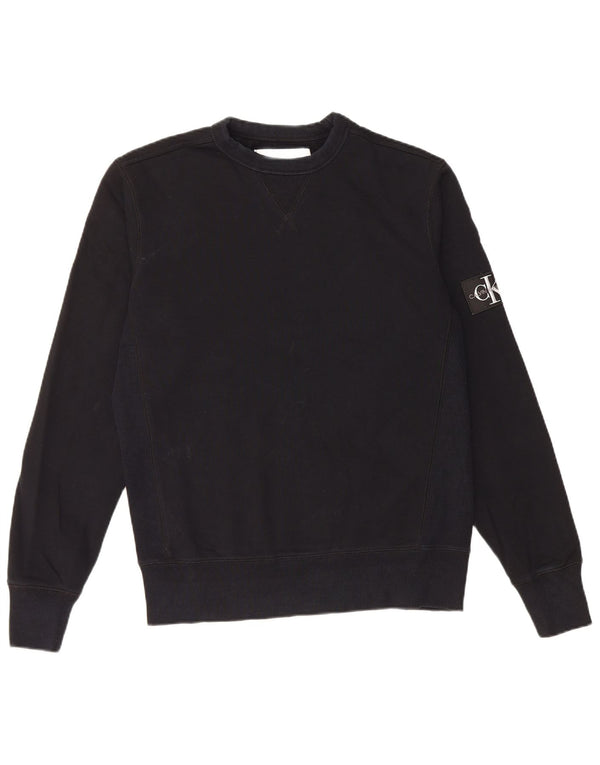 Calvin Klein Herren Graphic Regular Fit Sweatshirt Pullover Small Schwarz Baumwolle