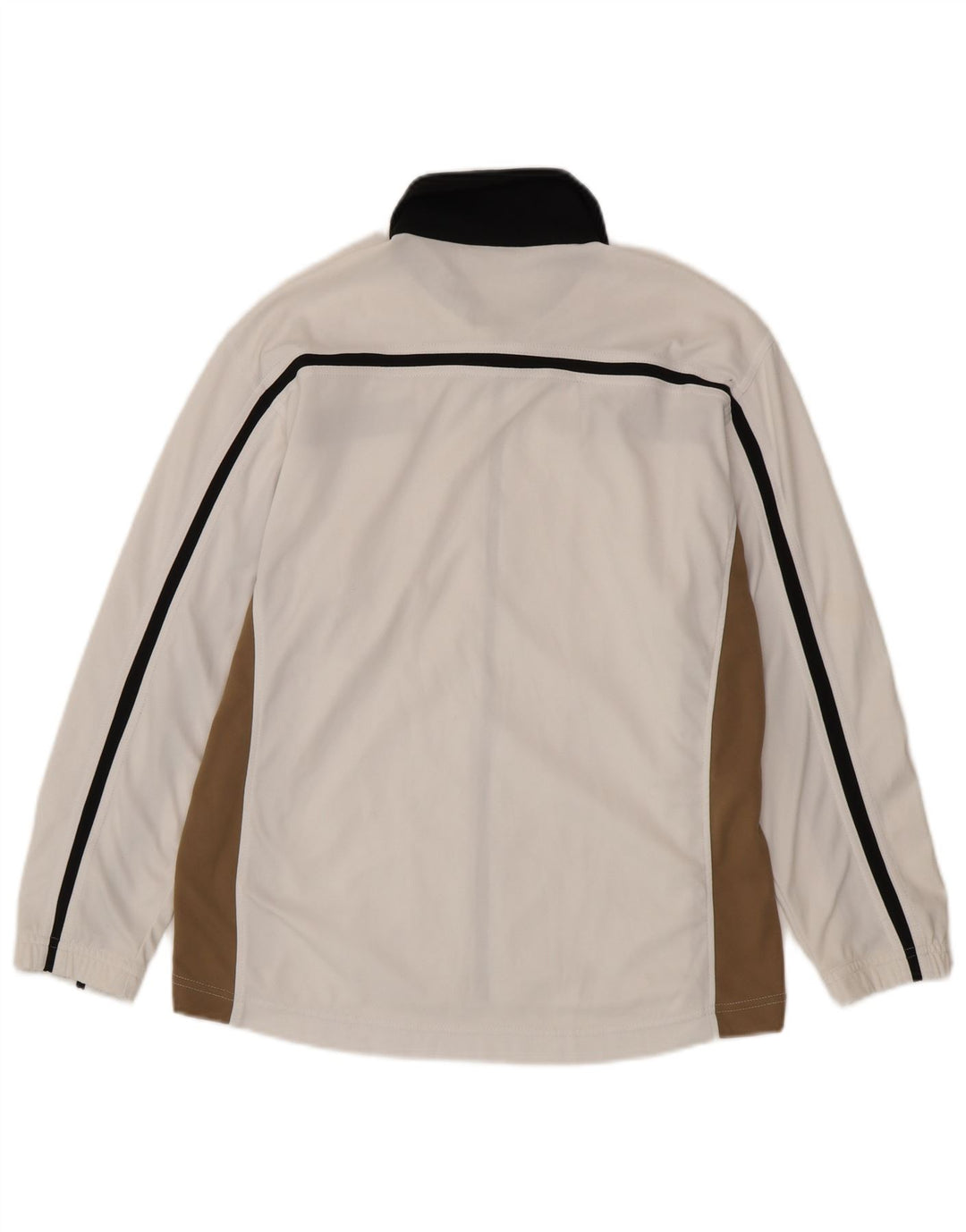 Asics Herren-Trainingsanzug-Top-Jacke, mittelweißes Farbblock-Polyester