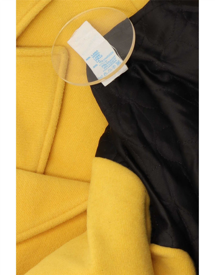 Mona Lisa Damen Pea Coat UK 12 Mittelgelbe Wolle