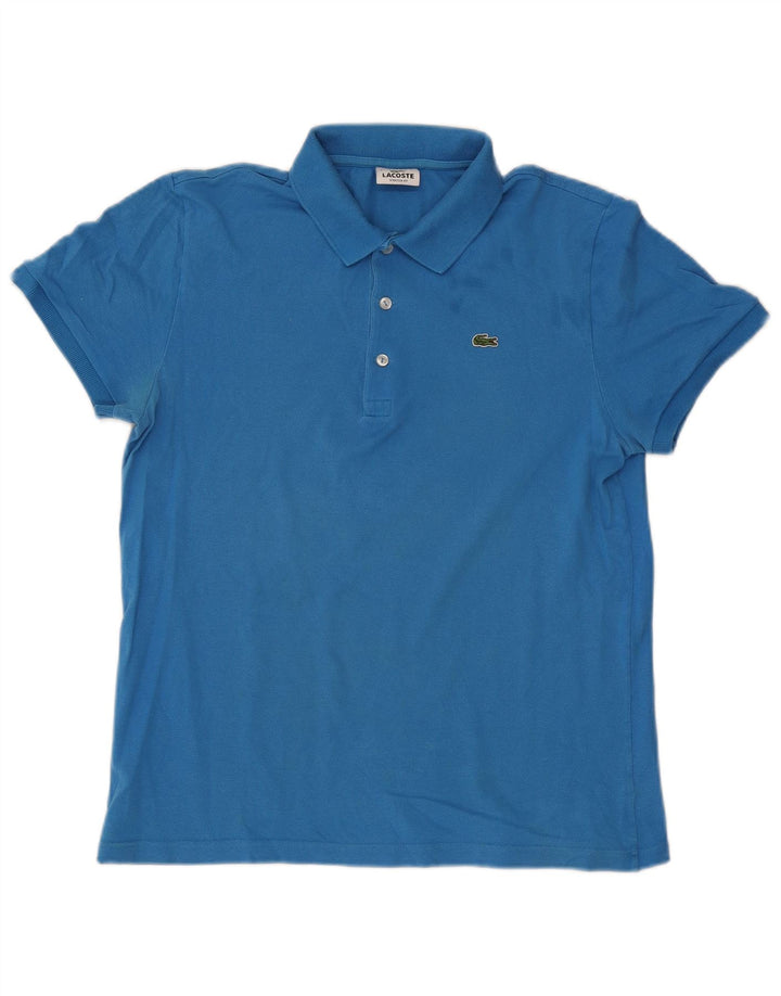Lacoste Herren-Poloshirt, Größe 6 XL, blaue Baumwolle