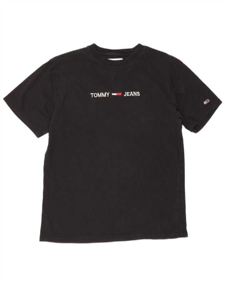 Tommy Hilfiger Herren-T-Shirt mit Grafik, mittelgroß, Schwarz