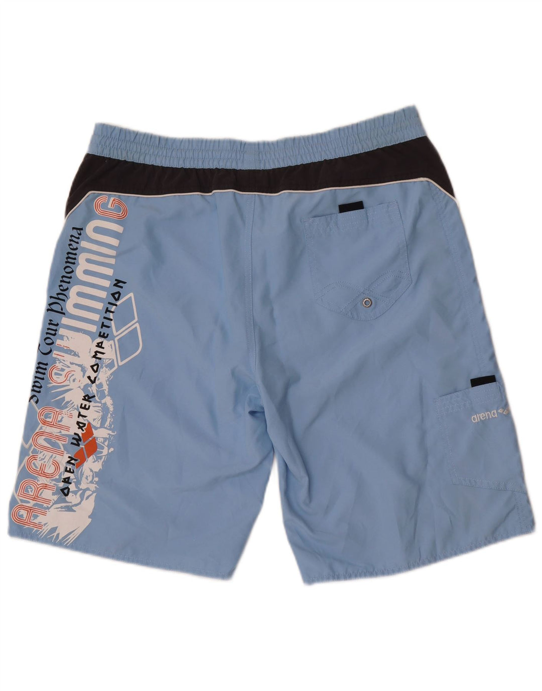 Arena Herren-Badeshorts mit Grafik, groß, blaues Farbblock-Polyester