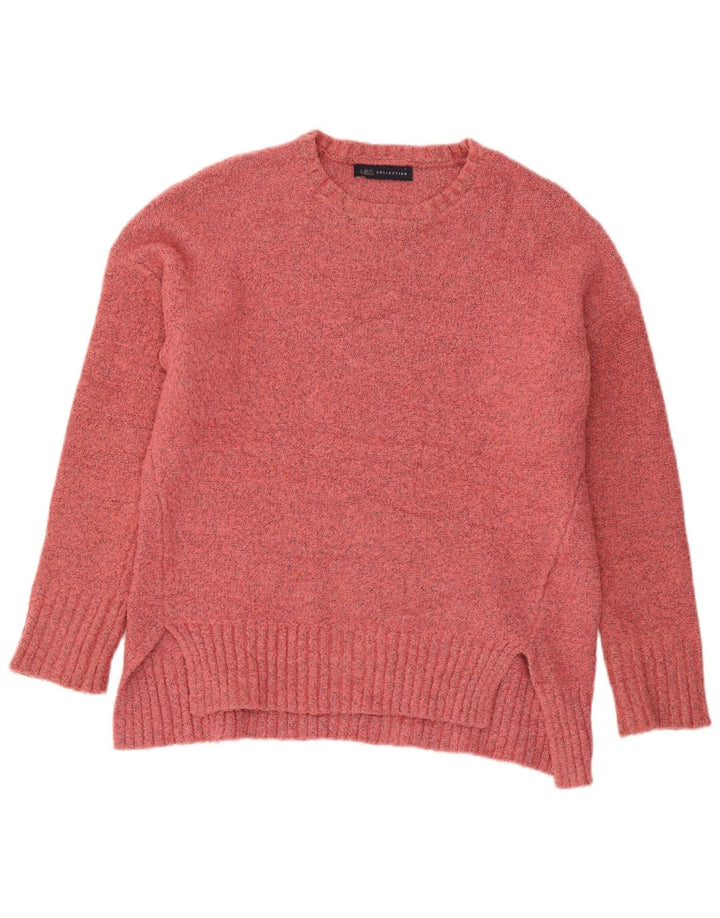 Marks & Spencer Damen-Pullover in Übergröße mit U-Boot-Ausschnitt, Gr. 10, Größe S, Rosa