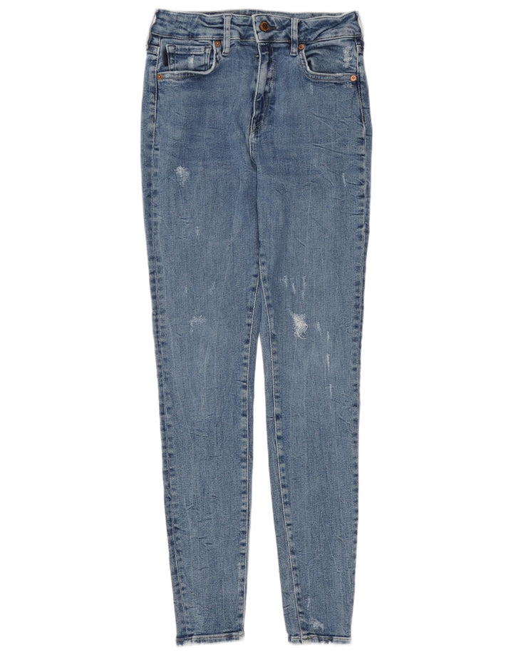 Superdry Damen Distressed Skinny Jeans W30 L29 Blau