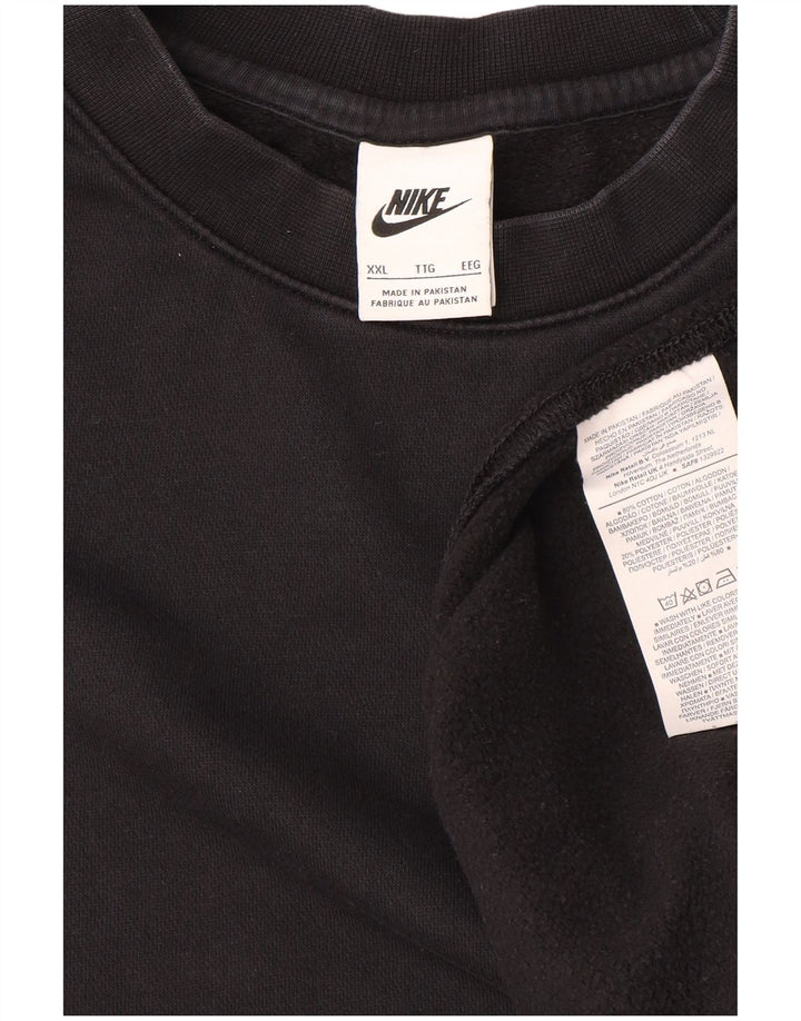 Nike Herren Sweatshirt Pullover 2XL Schwarz Baumwolle