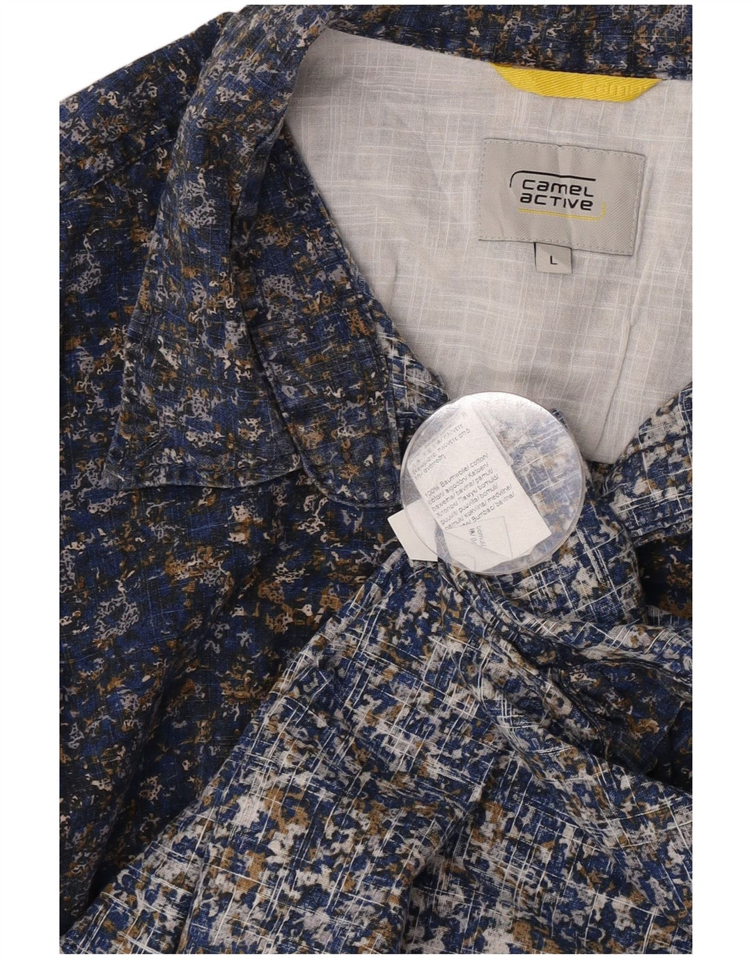Camel Active Herren-Hemd, groß, marineblau, geblümt, Baumwolle