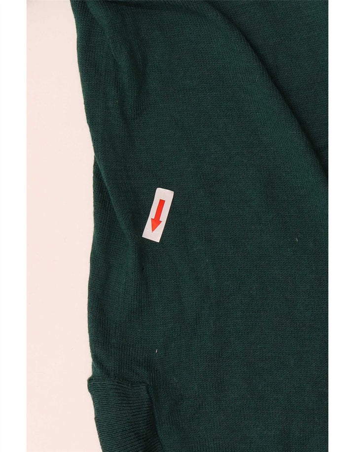Fat Face Damen-Pullover mit Rundhalsausschnitt, UK 12, Mittelgrün, Polyester
