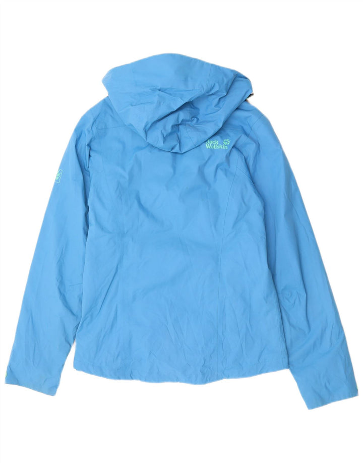 JACK WOLFSKIN Damen-Windbreakerjacke mit Kapuze, Größe S, Blau, Polyamid